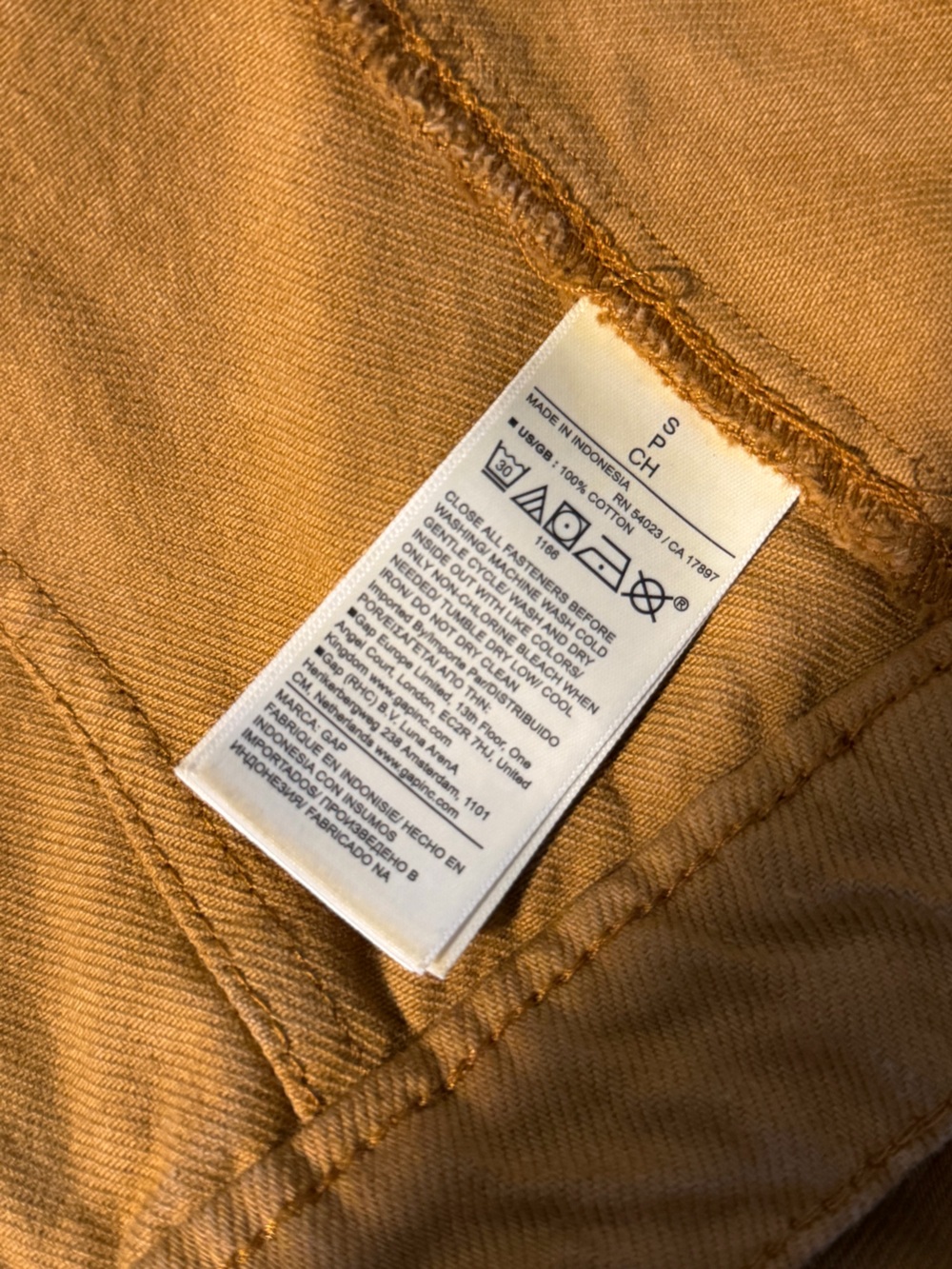 GAP Riverbed Brown Barrel-Sleeve Cropped Jacket – 100% Cotton in Size S - Picture 7 of 7